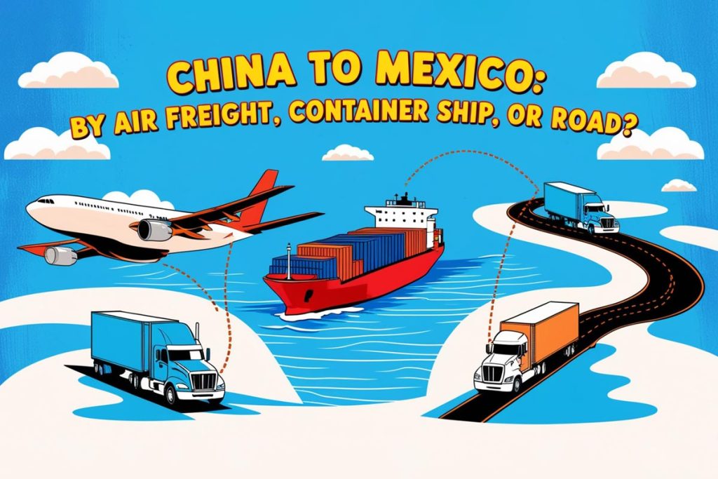 China to Mexico: by air freight, container, or road